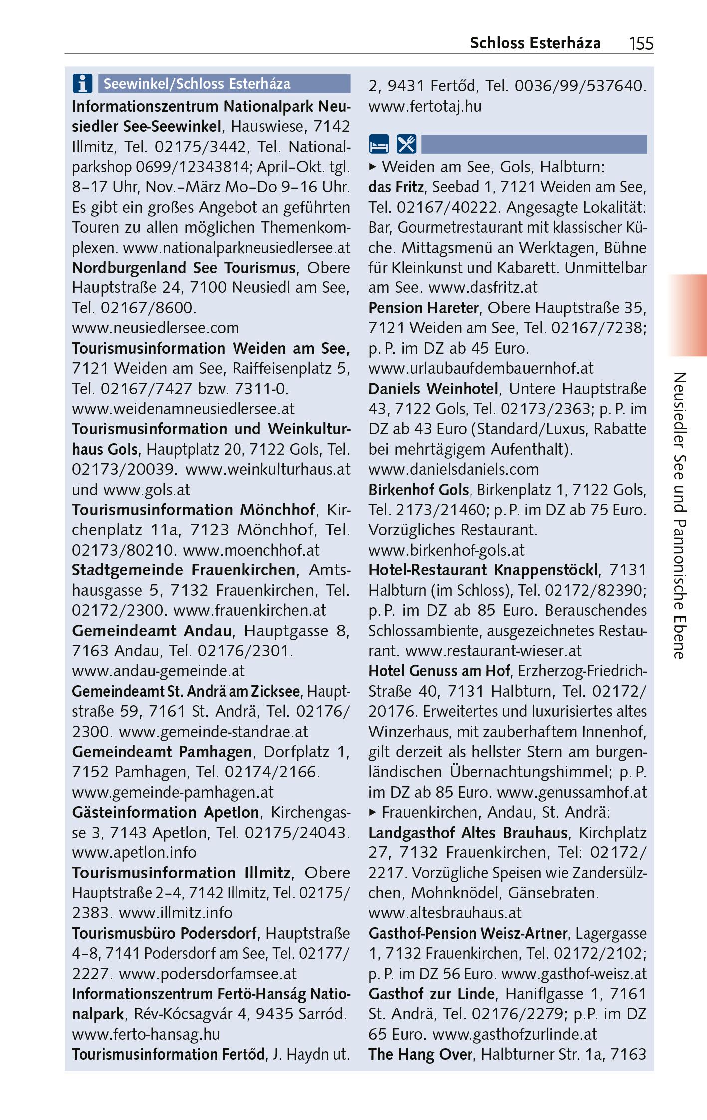 Beispielinhalt (Bild) TRESCHER Reiseführer Burgenland