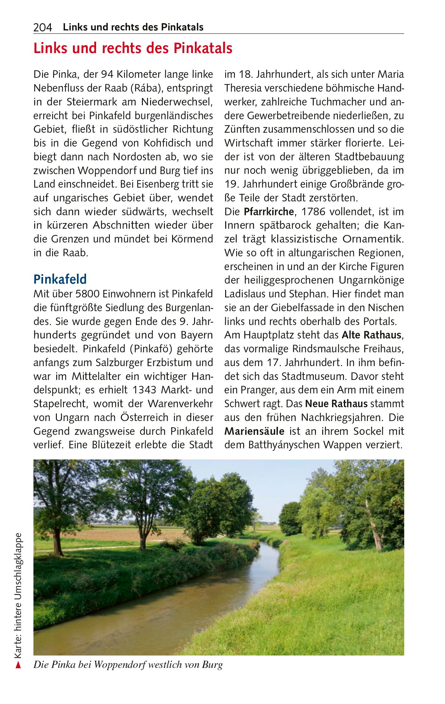 Beispielinhalt (Bild) TRESCHER Reiseführer Burgenland
