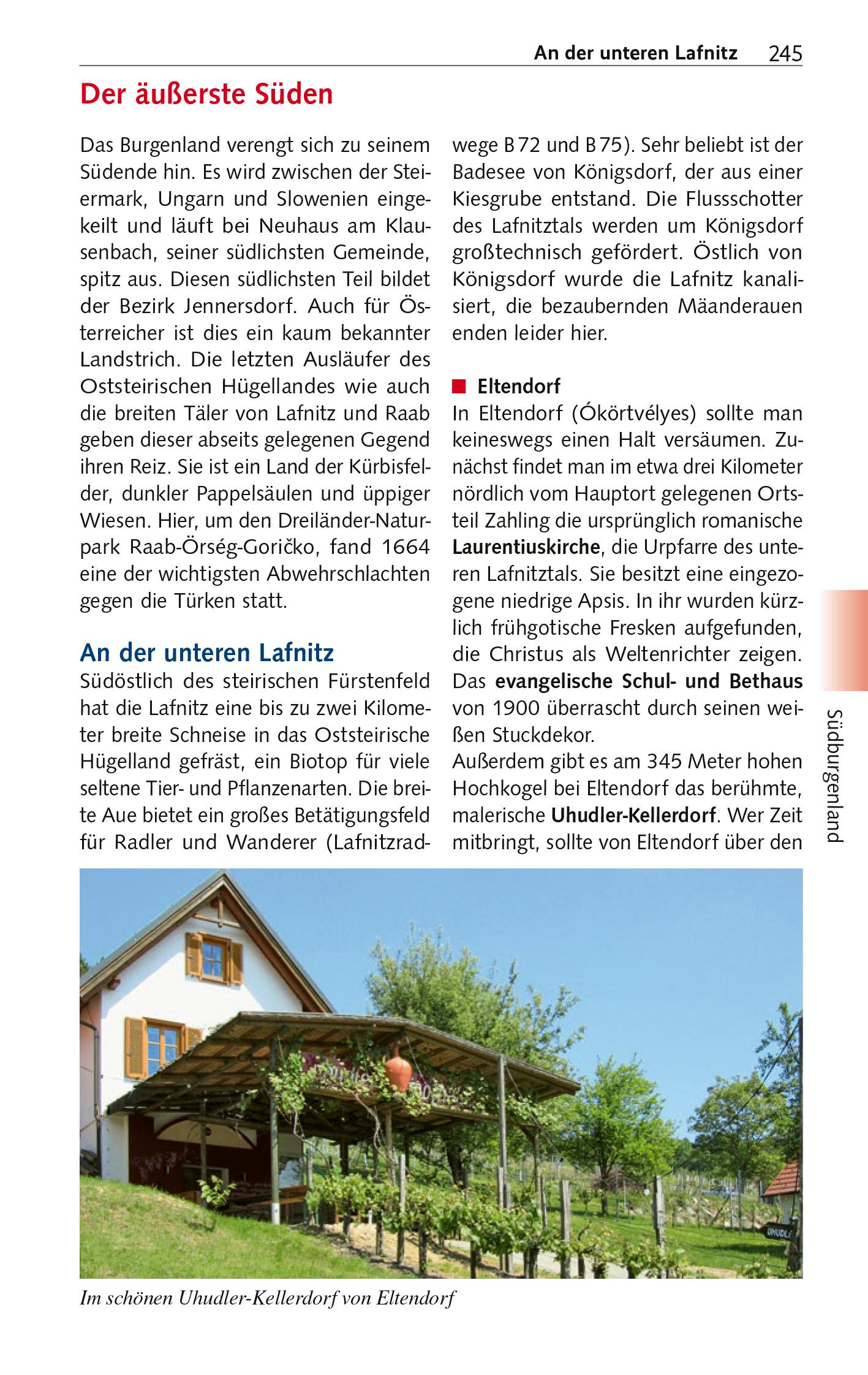 Beispielinhalt (Bild) TRESCHER Reiseführer Burgenland