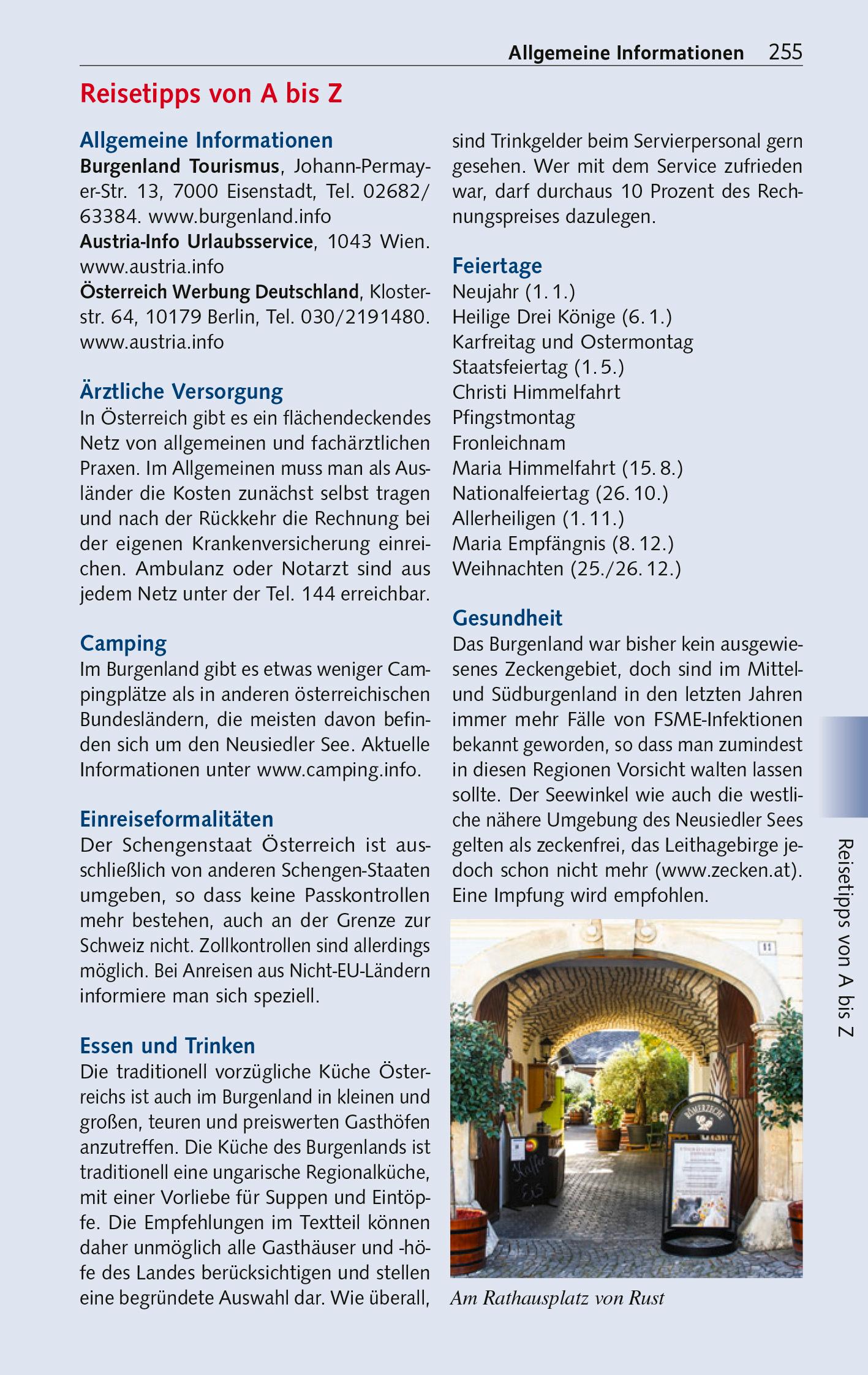 Beispielinhalt (Bild) TRESCHER Reiseführer Burgenland