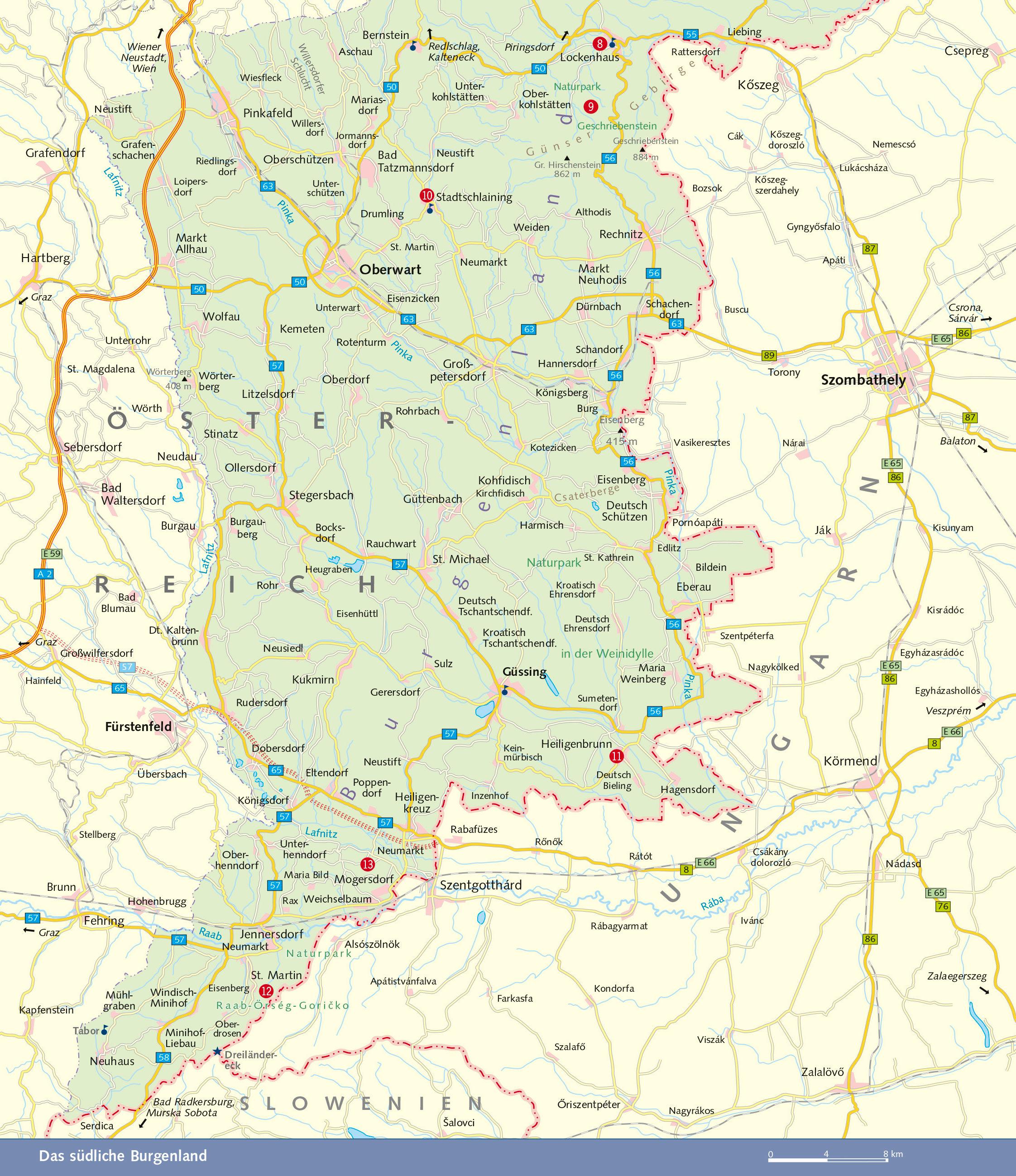 Beispielinhalt (Bild) TRESCHER Reiseführer Burgenland