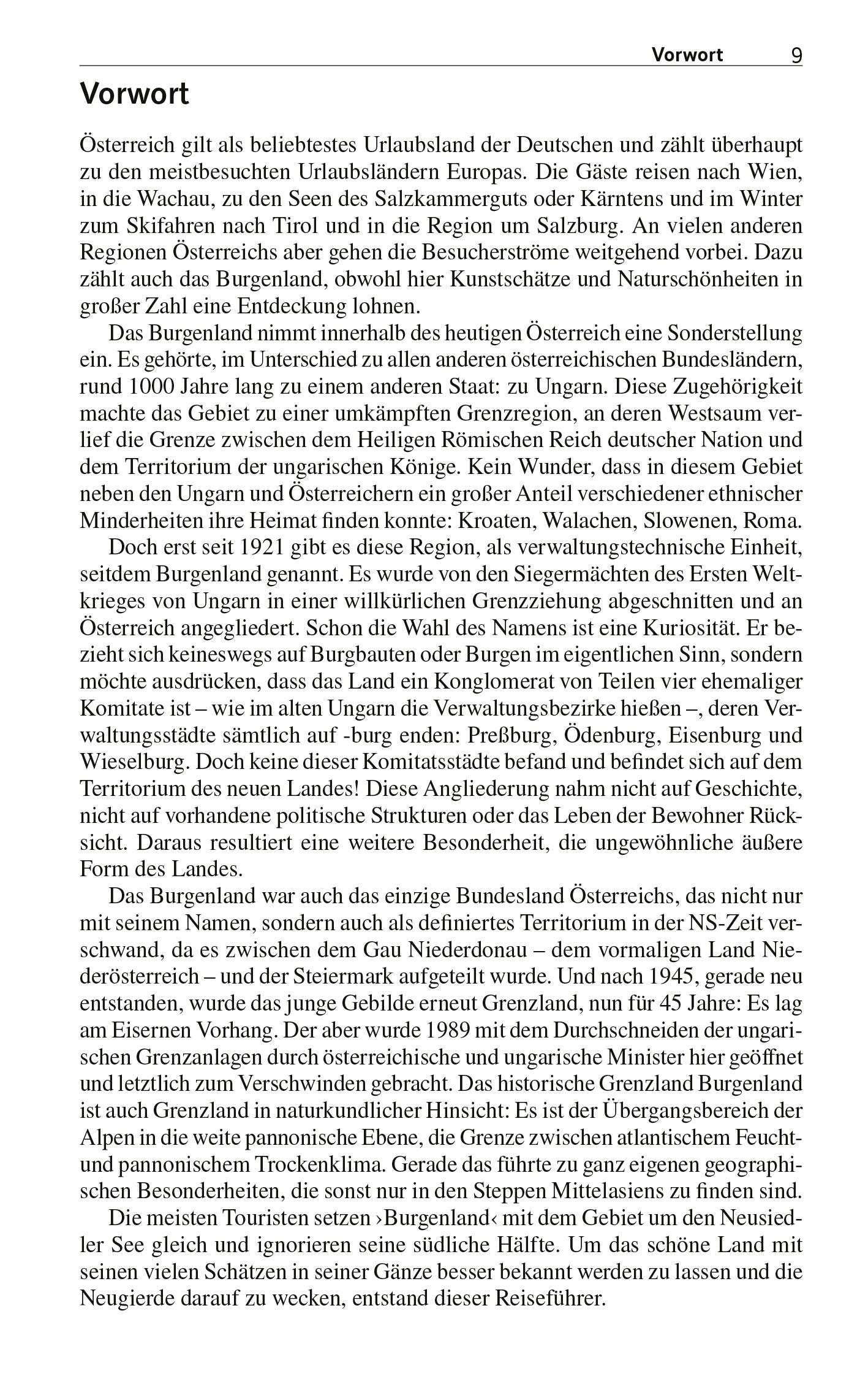 Beispielinhalt (Bild) TRESCHER Reiseführer Burgenland
