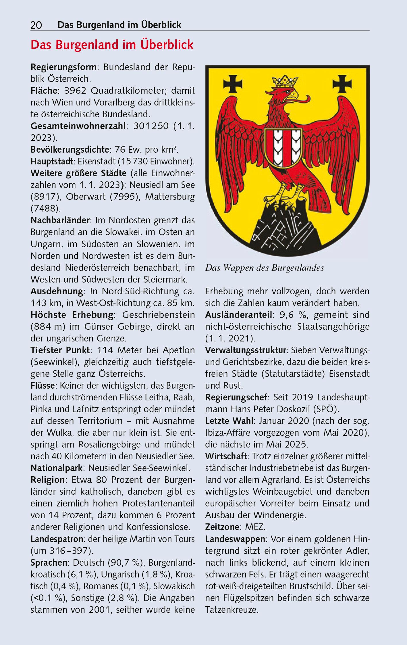 Beispielinhalt (Bild) TRESCHER Reiseführer Burgenland