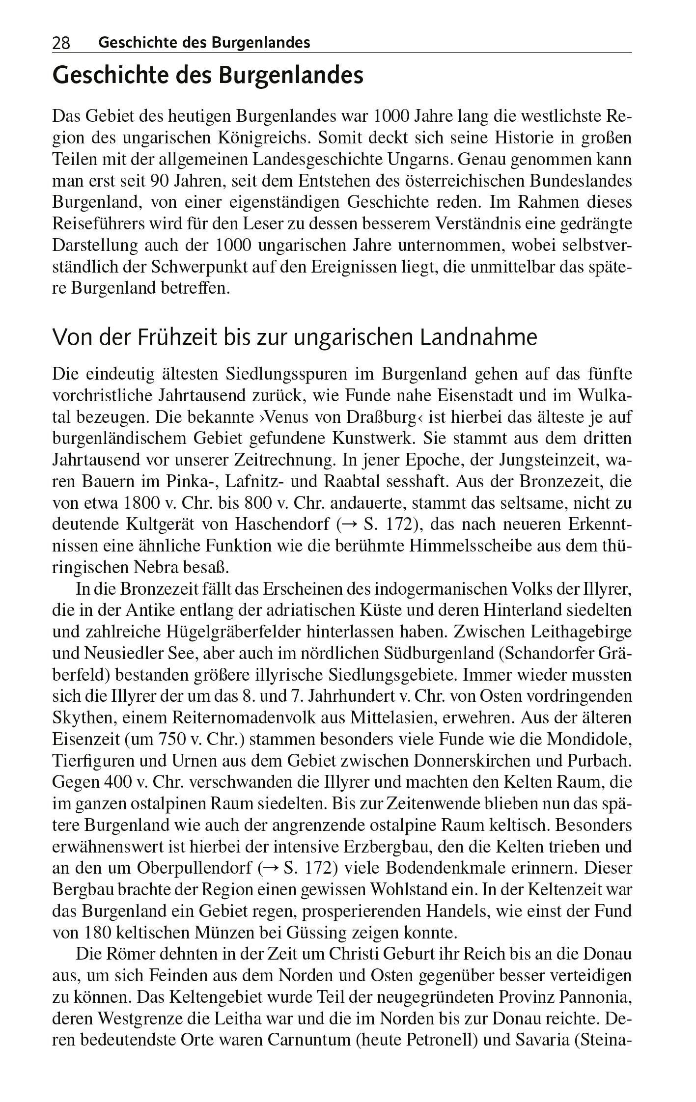 Beispielinhalt (Bild) TRESCHER Reiseführer Burgenland