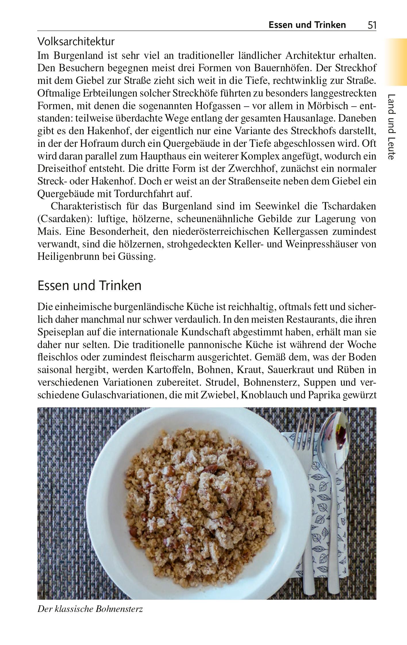 Beispielinhalt (Bild) TRESCHER Reiseführer Burgenland