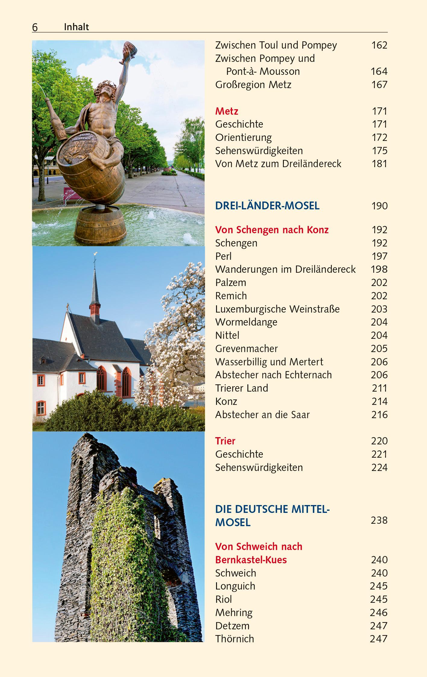 Beispielinhalt (Bild) TRESCHER Reiseführer Mosel