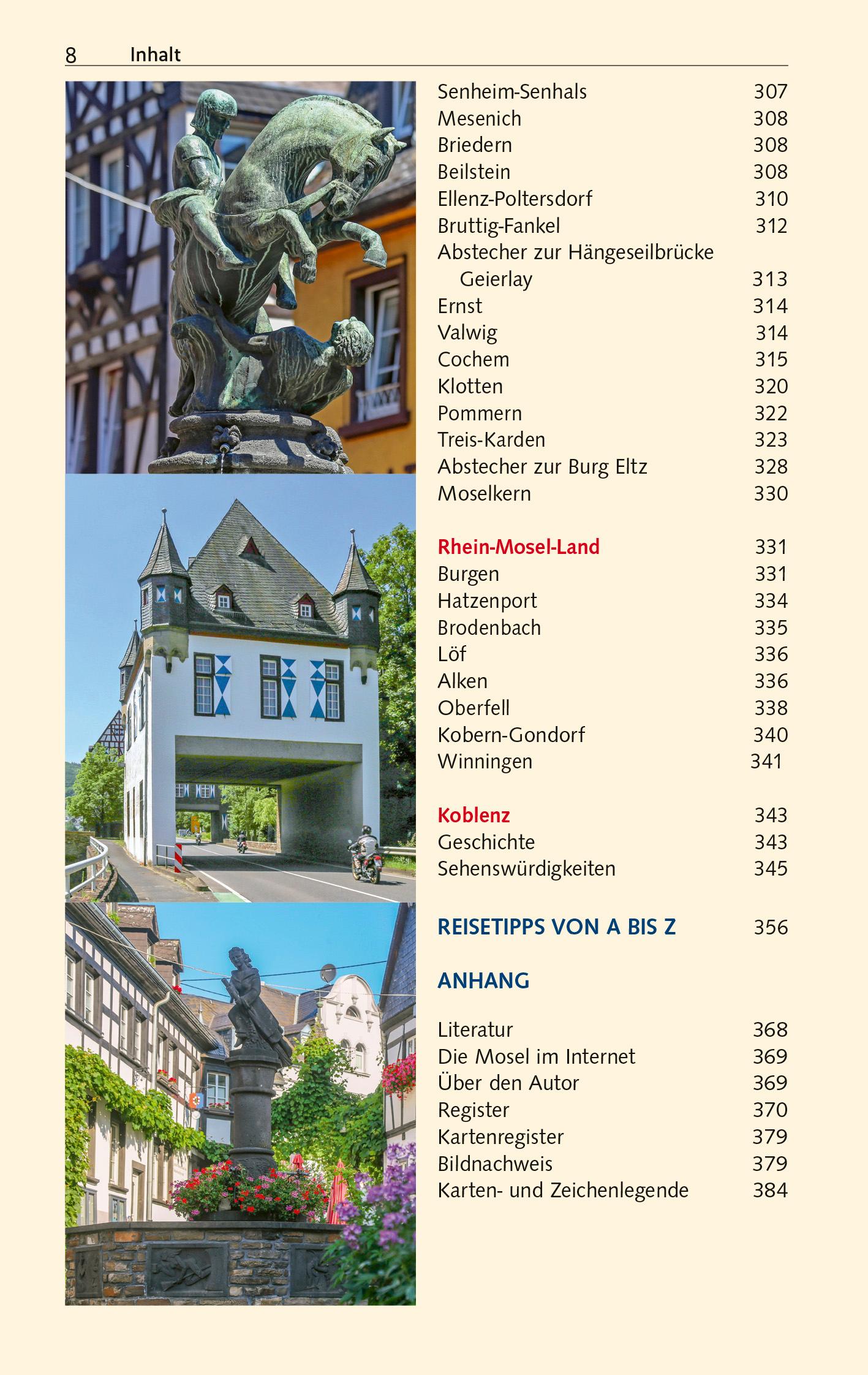 Beispielinhalt (Bild) TRESCHER Reiseführer Mosel