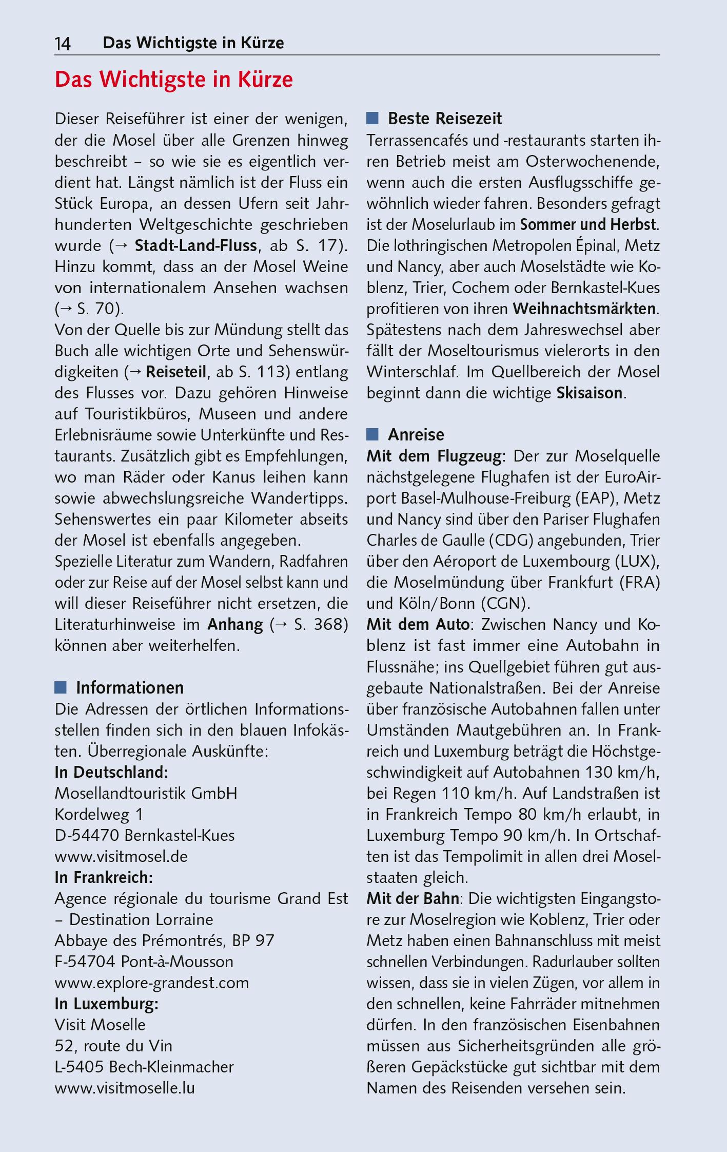 Beispielinhalt (Bild) TRESCHER Reiseführer Mosel