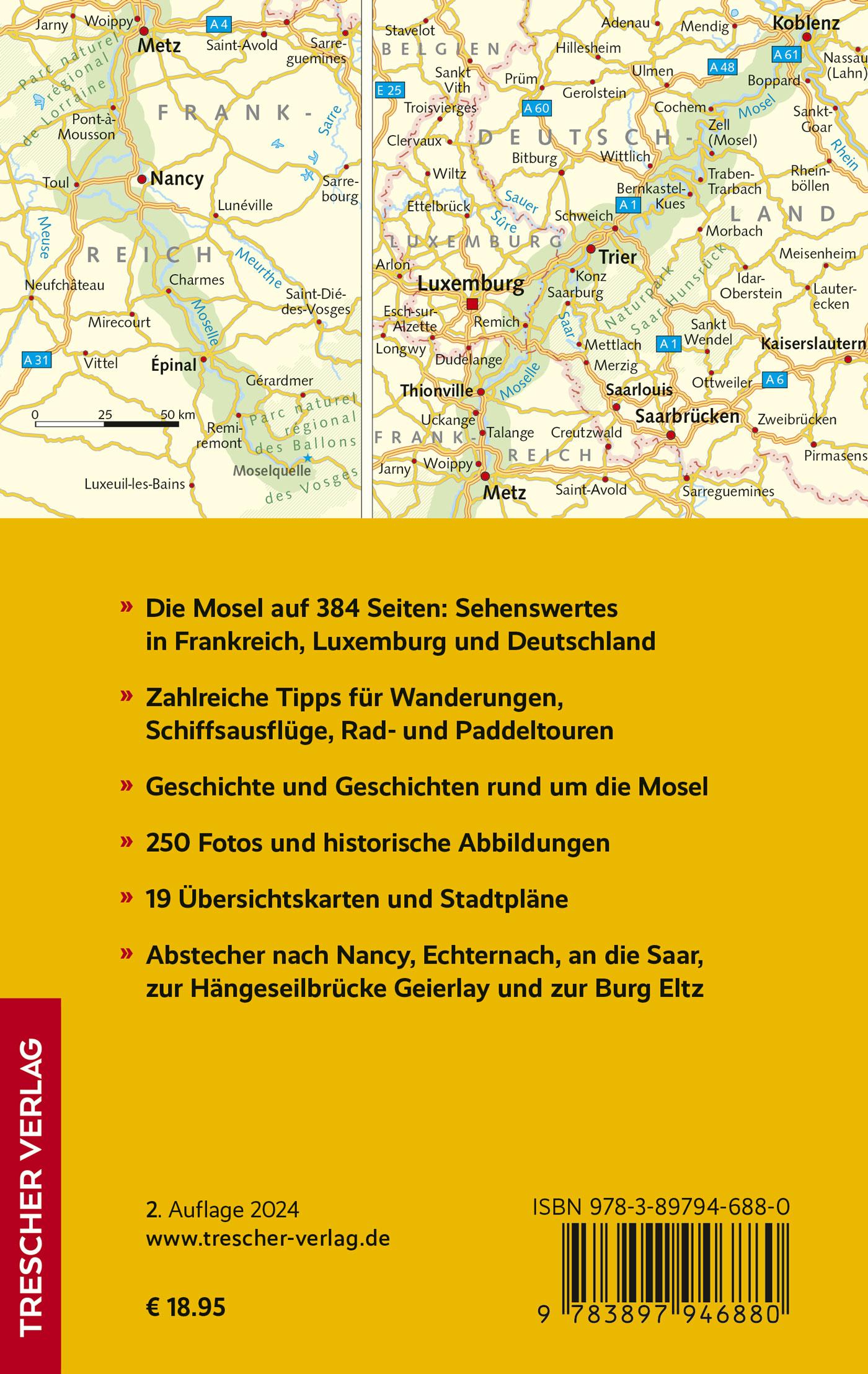 Rückseitencover TRESCHER Reiseführer Mosel