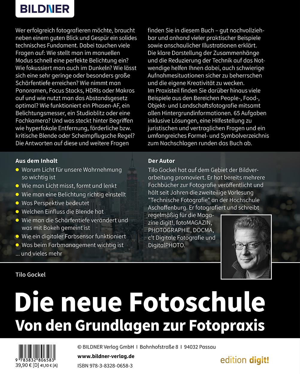 Rückseitencover Die neue Fotoschule - Von den Grundlagen zur Fotopraxis