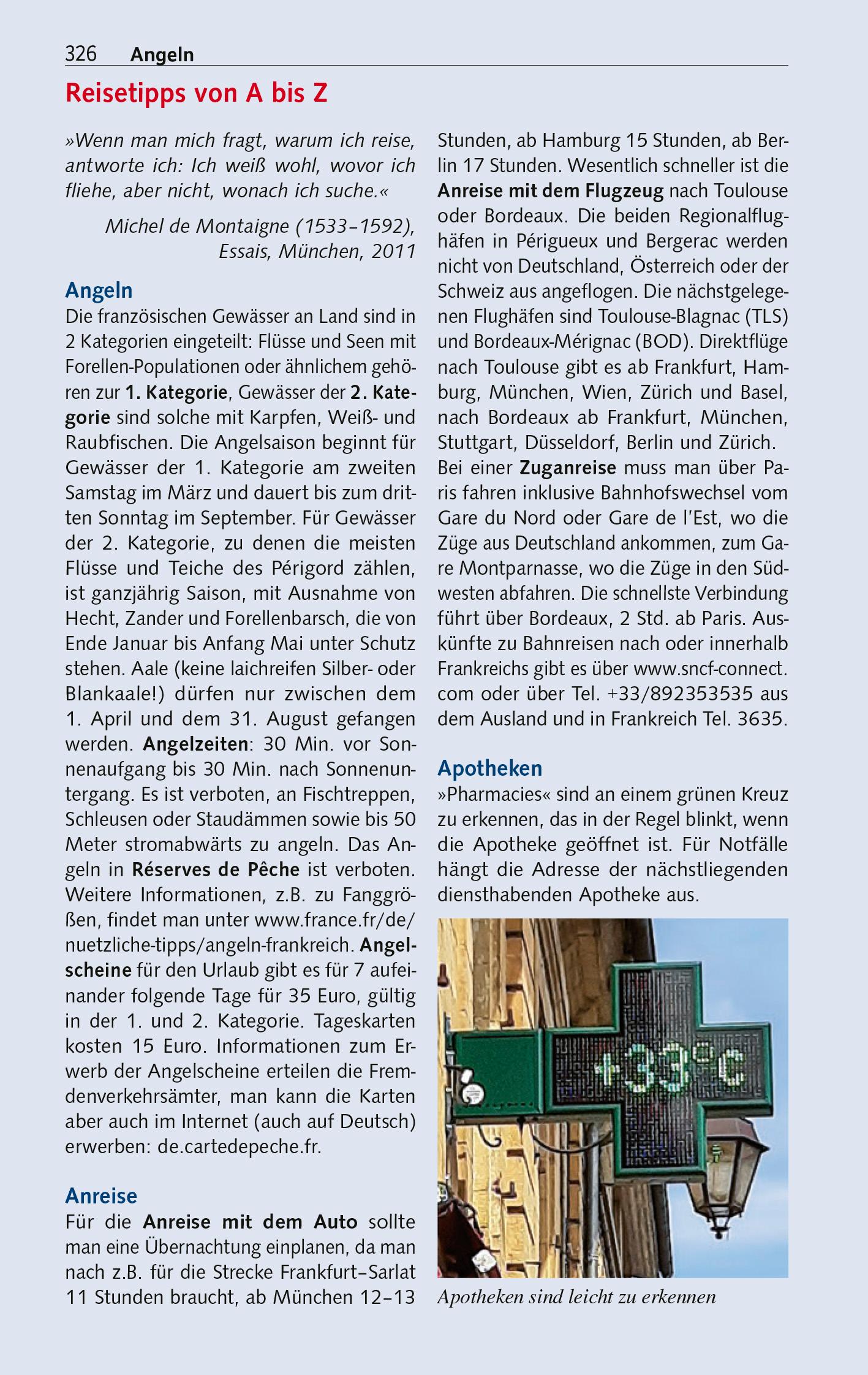 Beispielinhalt (Bild) TRESCHER Reiseführer Périgord