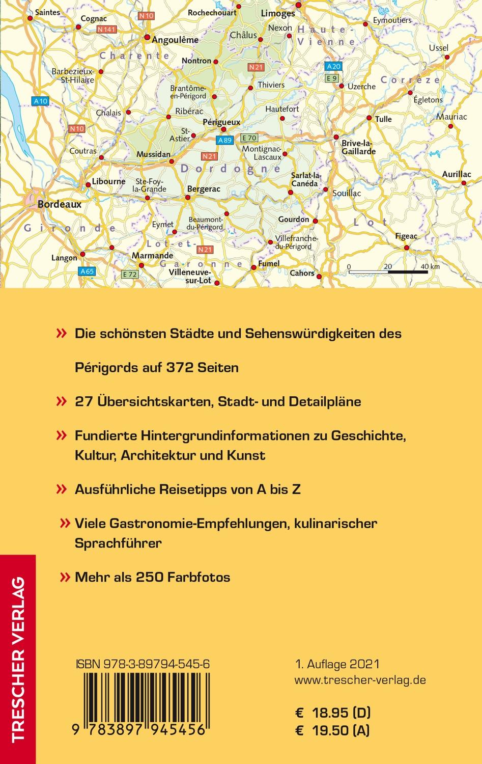 Rückseitencover TRESCHER Reiseführer Périgord