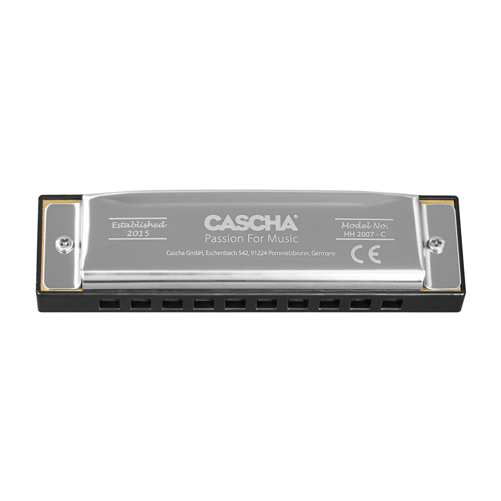 Beispielinhalt (Bild) Blues Harmonica in C (incl. case and cleaning cloth)