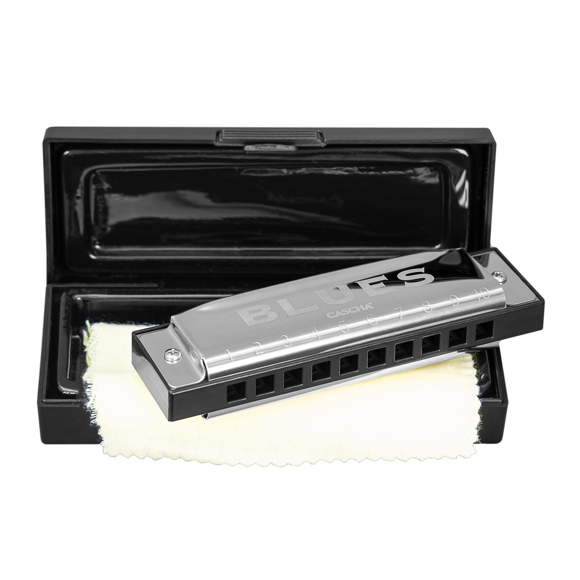 Vorderes Coverbild Blues Harmonica in C (incl. case and cleaning cloth)