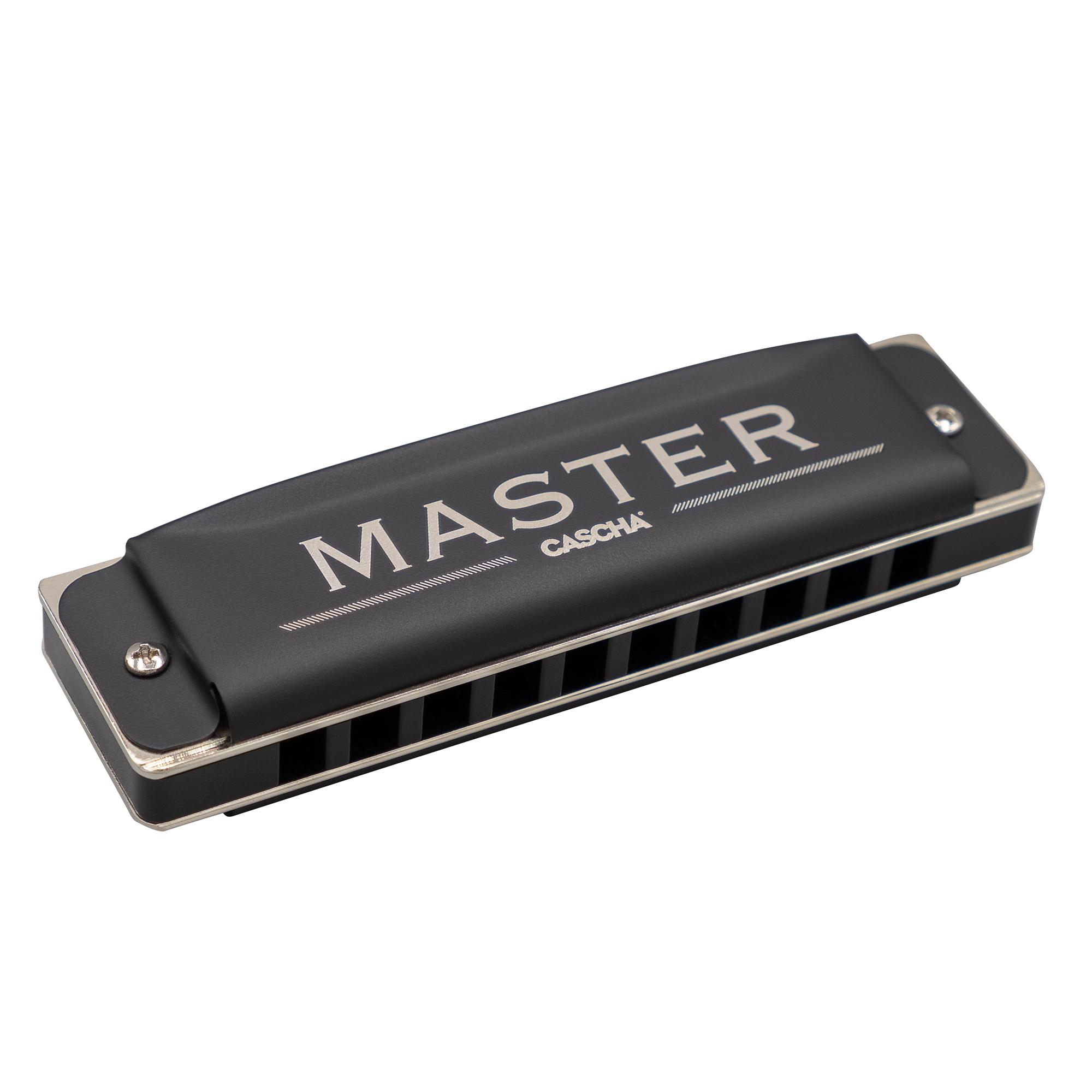 Beispielinhalt (Bild) Master Edition Blues Harmonica Set, (incl. 4 languages Method (DE/EN/FR/ES), case, cleaning cloth)