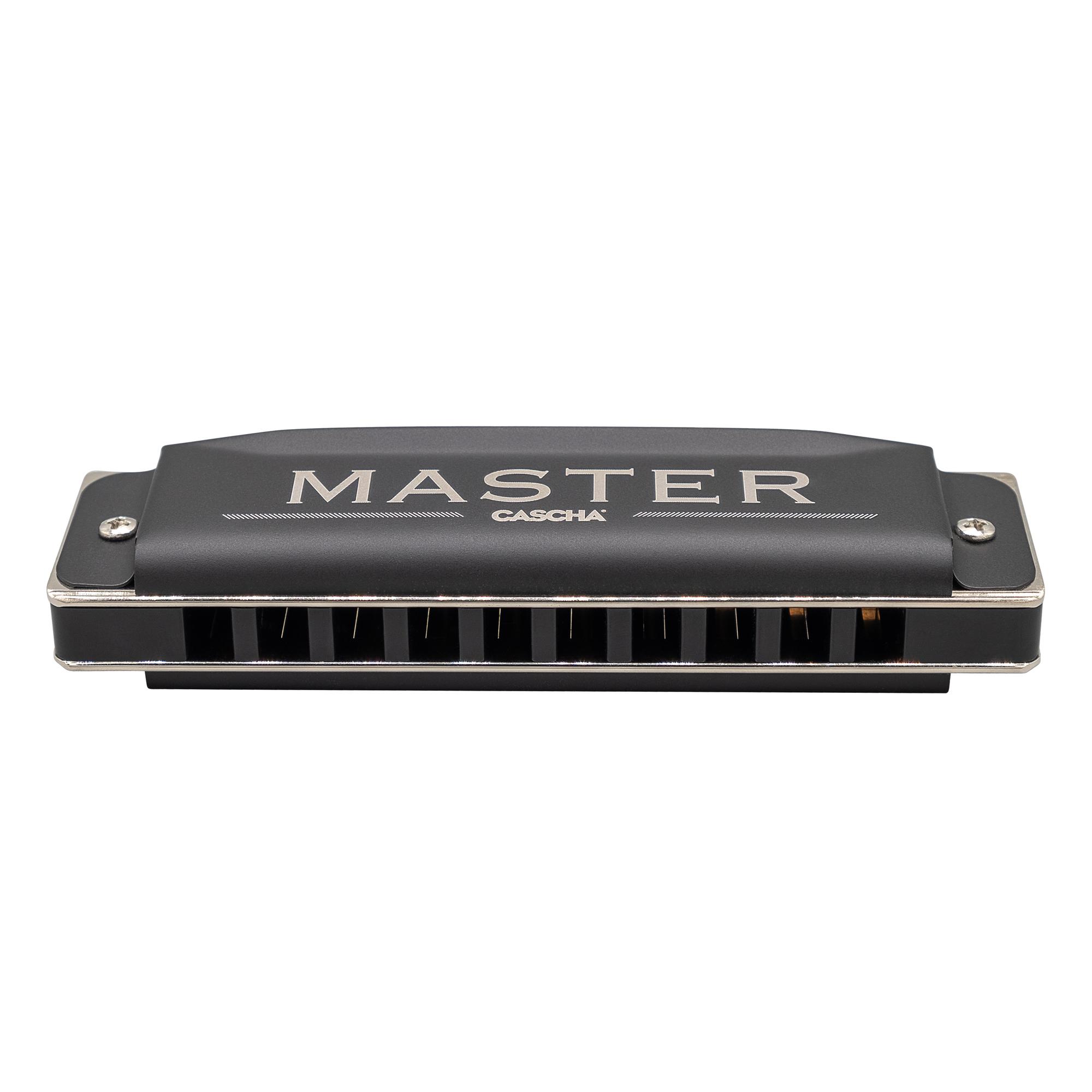 Beispielinhalt (Bild) Master Edition Blues Harmonica Set, (incl. 4 languages Method (DE/EN/FR/ES), case, cleaning cloth)