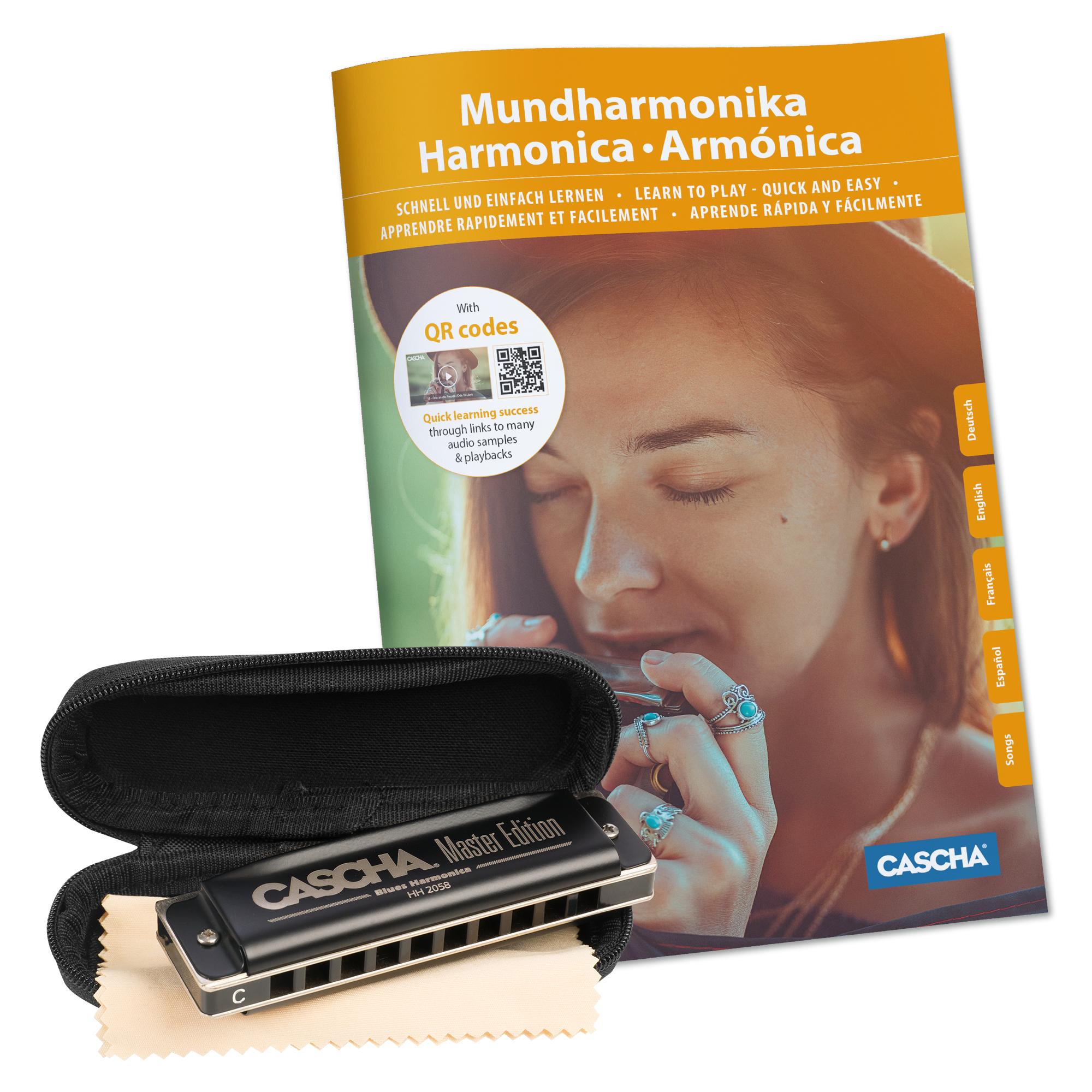 Vorderes Coverbild Master Edition Blues Harmonica Set, (incl. 4 languages Method (DE/EN/FR/ES), case, cleaning cloth)