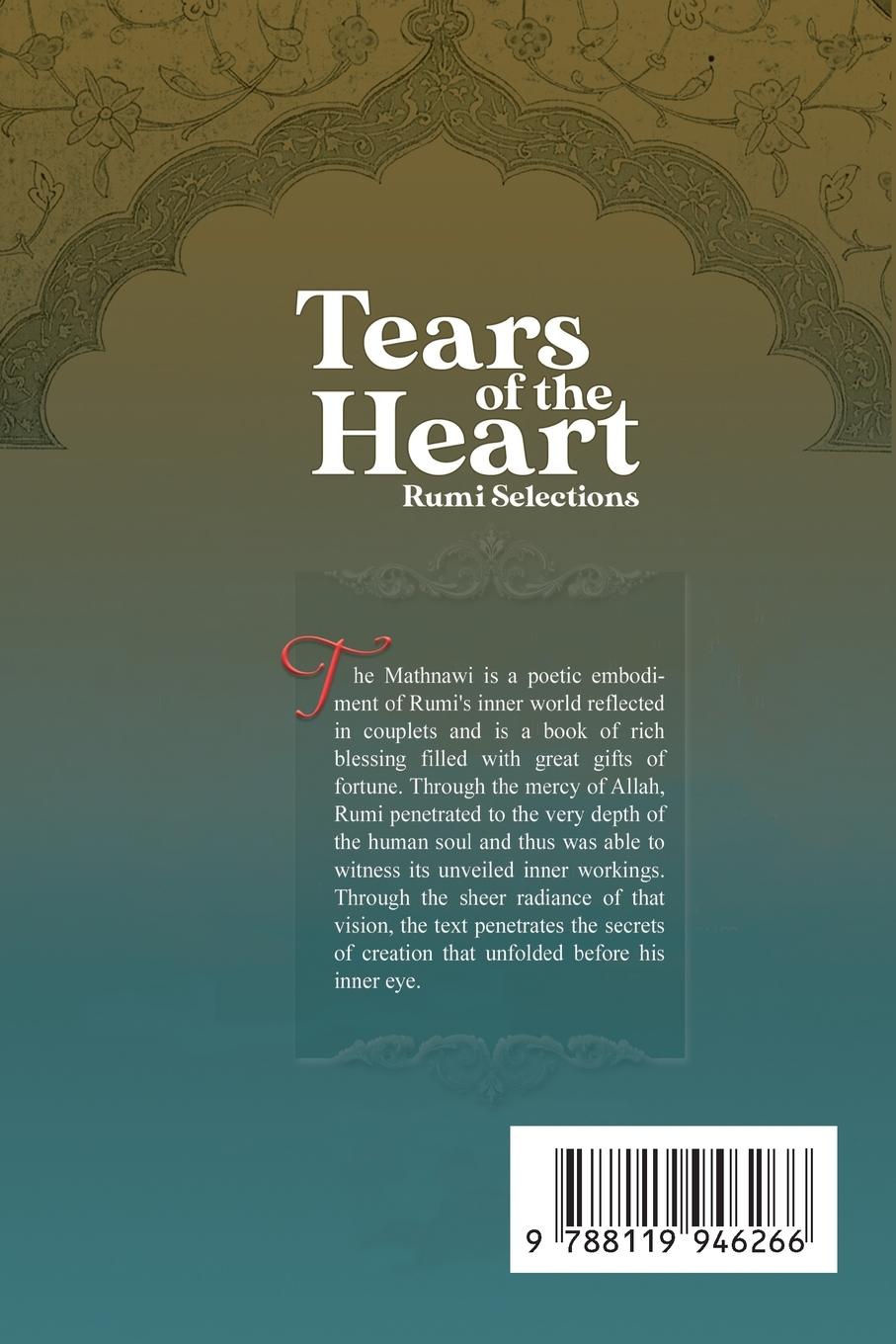 Rückseitencover Tears of the Heart - Rumi Selections