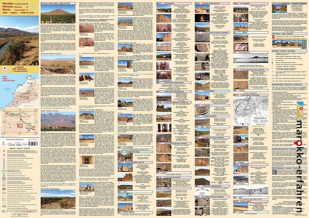 Beispielinhalt (Bild) N12: Agdz . Zagora . Vallée du Drâa . 1:120.000