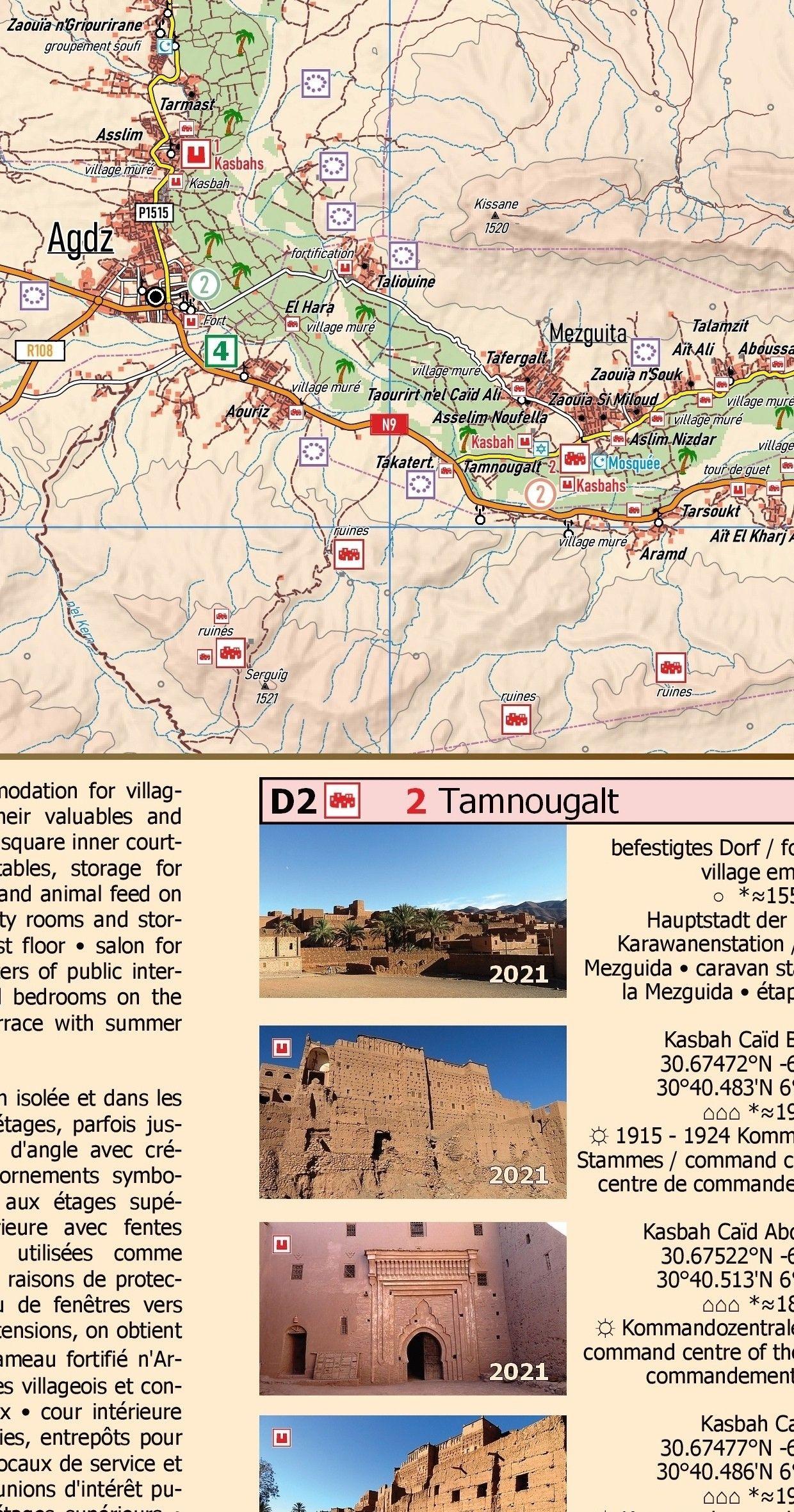 Beispielinhalt (Bild) N12: Agdz . Zagora . Vallée du Drâa . 1:120.000