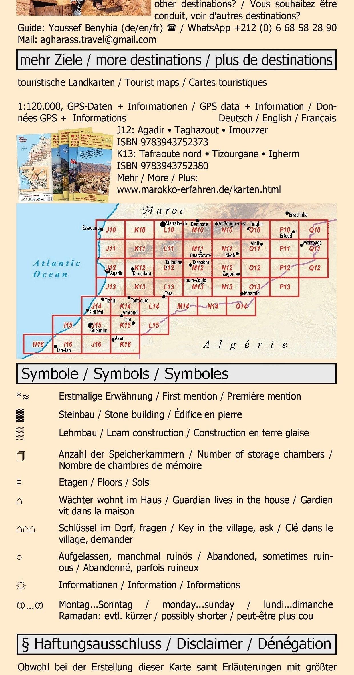 Beispielinhalt (Bild) Stadtplan Agadir - Cityplan Inezgane 1:15.000 + GPS-Waypoints
