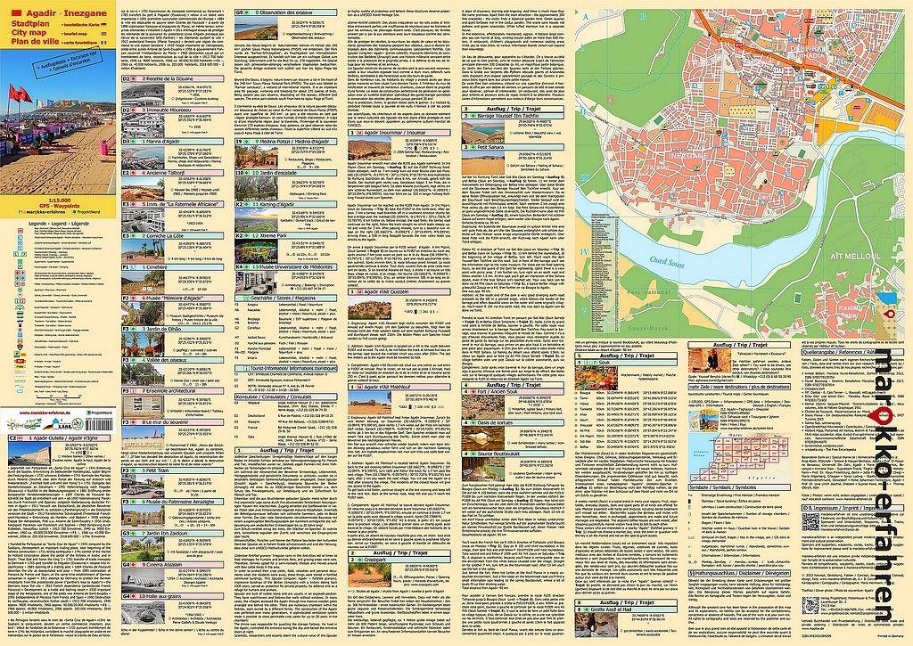 Beispielinhalt (Bild) Stadtplan Agadir - Cityplan Inezgane 1:15.000 + GPS-Waypoints