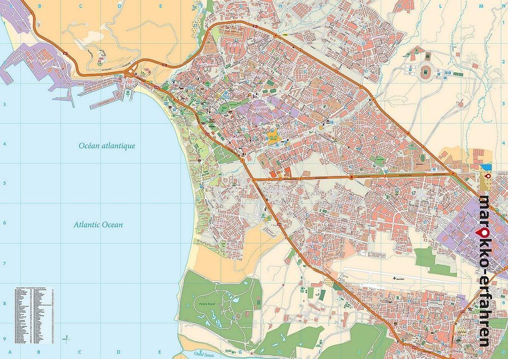 Beispielinhalt (Bild) Stadtplan Agadir - Cityplan Inezgane 1:15.000 + GPS-Waypoints