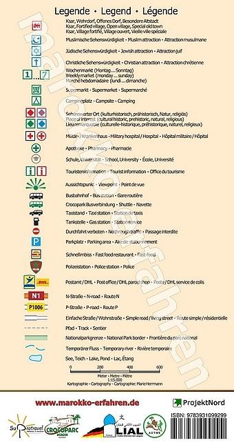 Rückseitencover Stadtplan Agadir - Cityplan Inezgane 1:15.000 + GPS-Waypoints