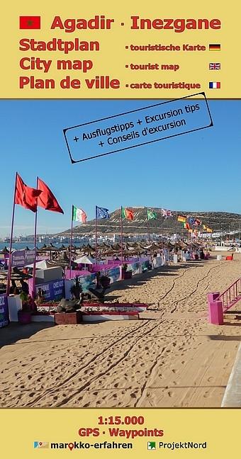 Vorderes Coverbild Stadtplan Agadir - Cityplan Inezgane 1:15.000 + GPS-Waypoints
