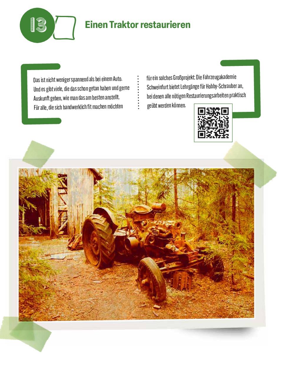 Beispielinhalt (Bild) Die Bucket List für Traktor Fahrer