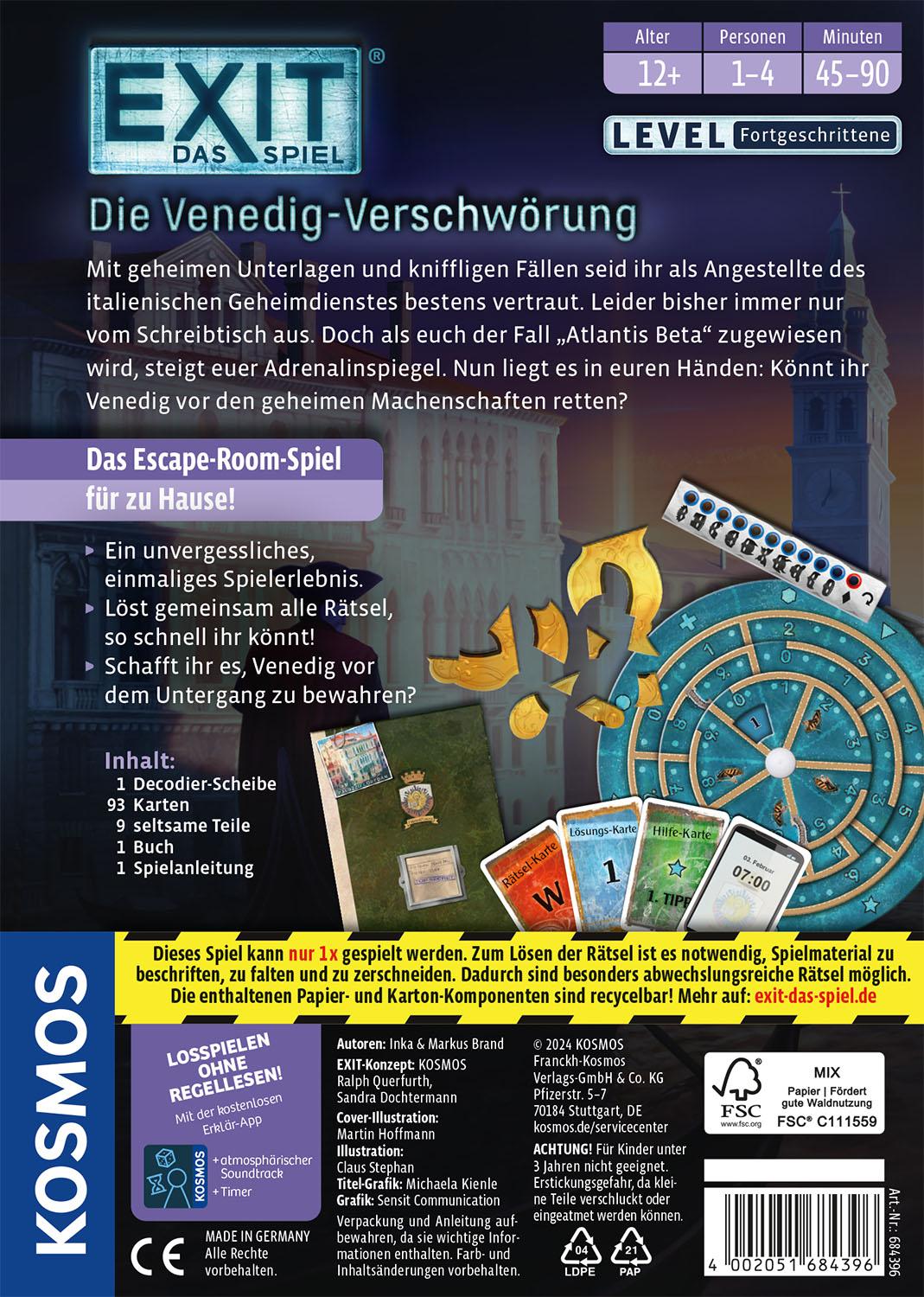 Beispielinhalt (Bild) EXIT® - Das Spiel: Die Venedig-Verschwörung