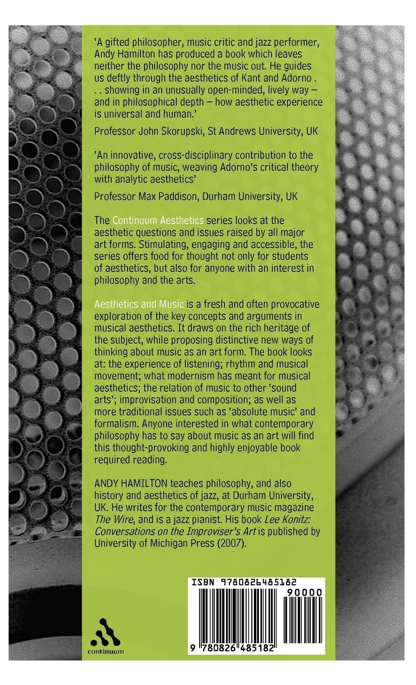 Rückseitencover Aesthetics and Music