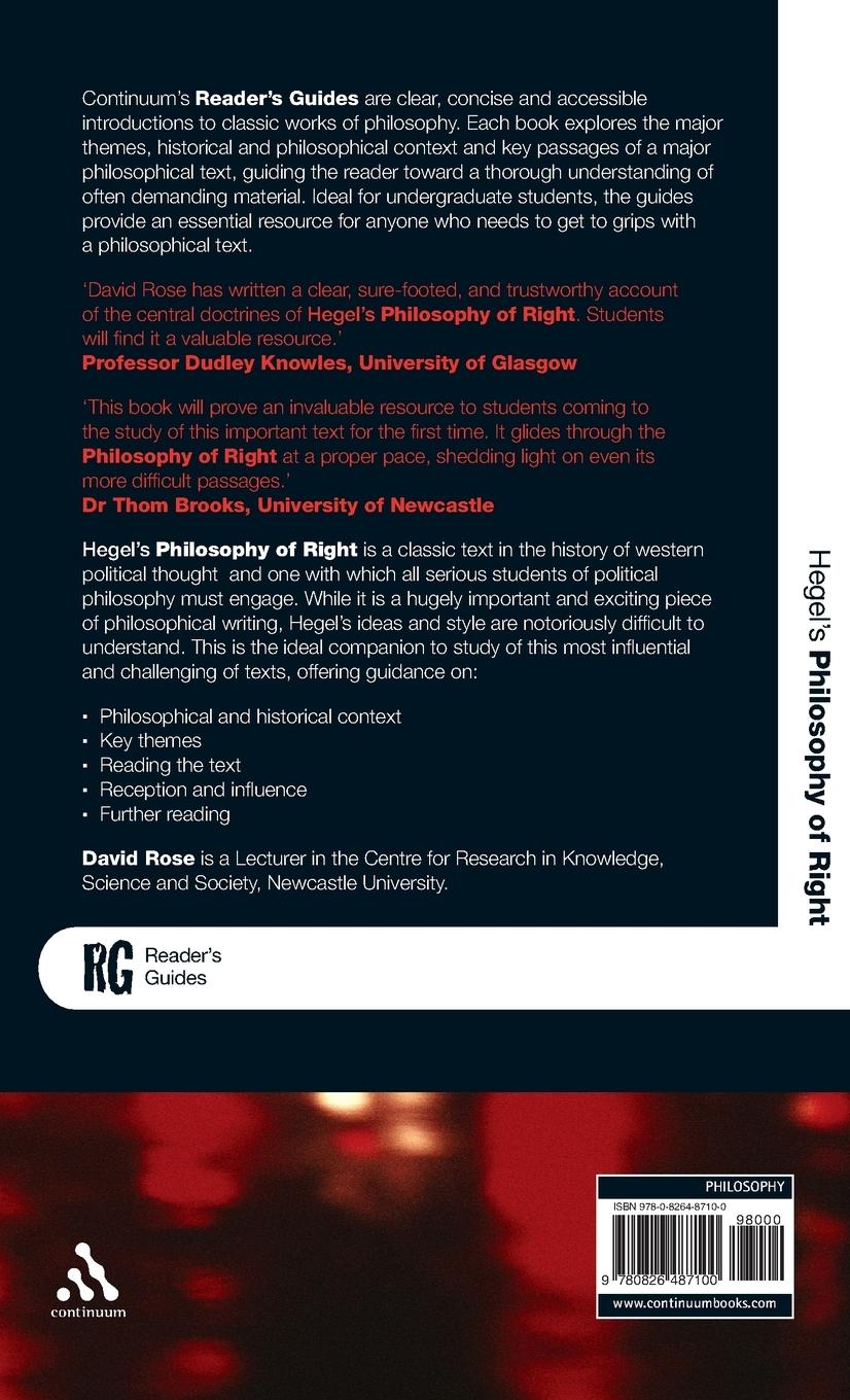 Rückseitencover Hegel's Philosophy of Right