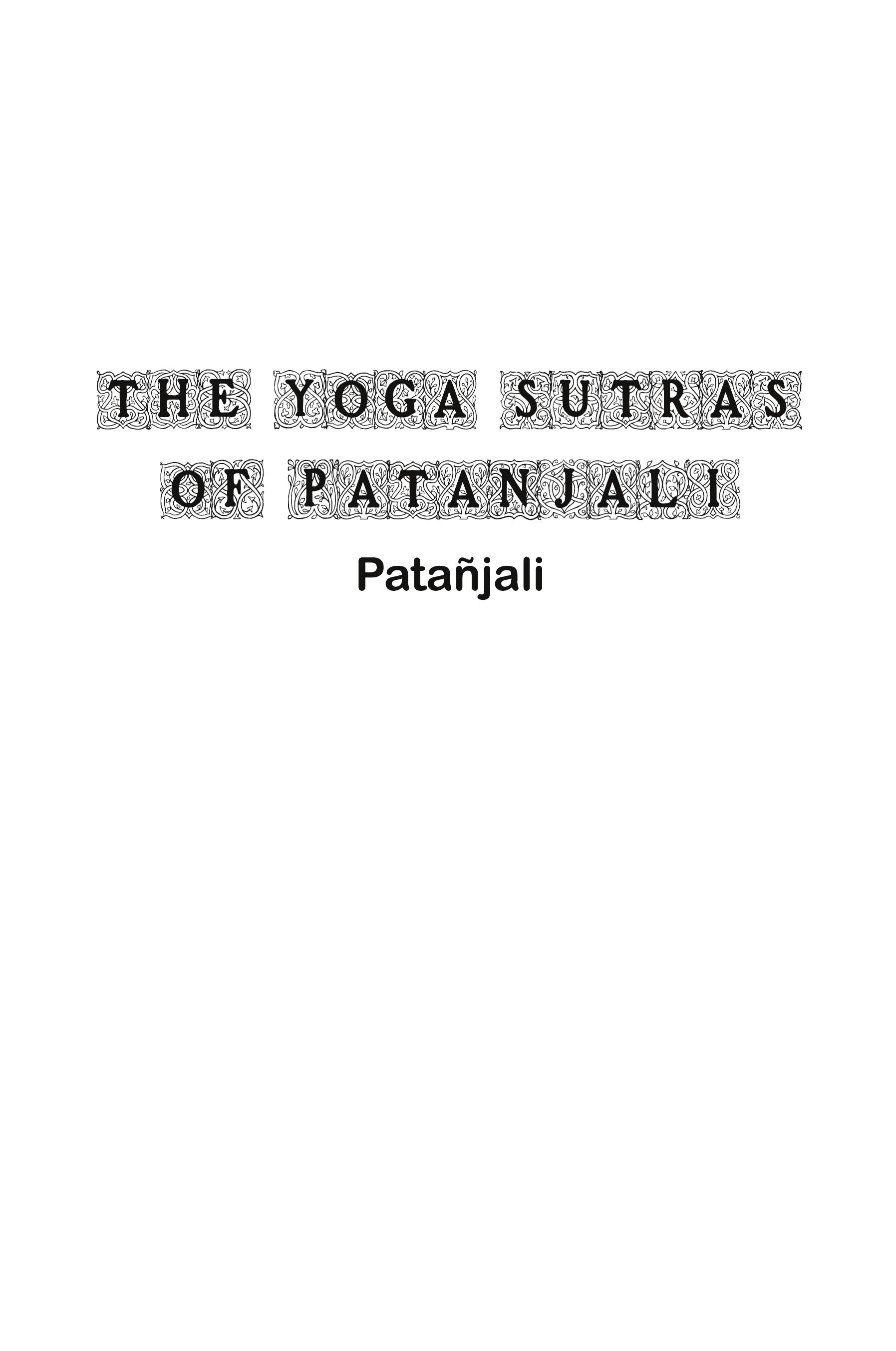 Vorderes Coverbild The Yoga Sutras of Patanjali