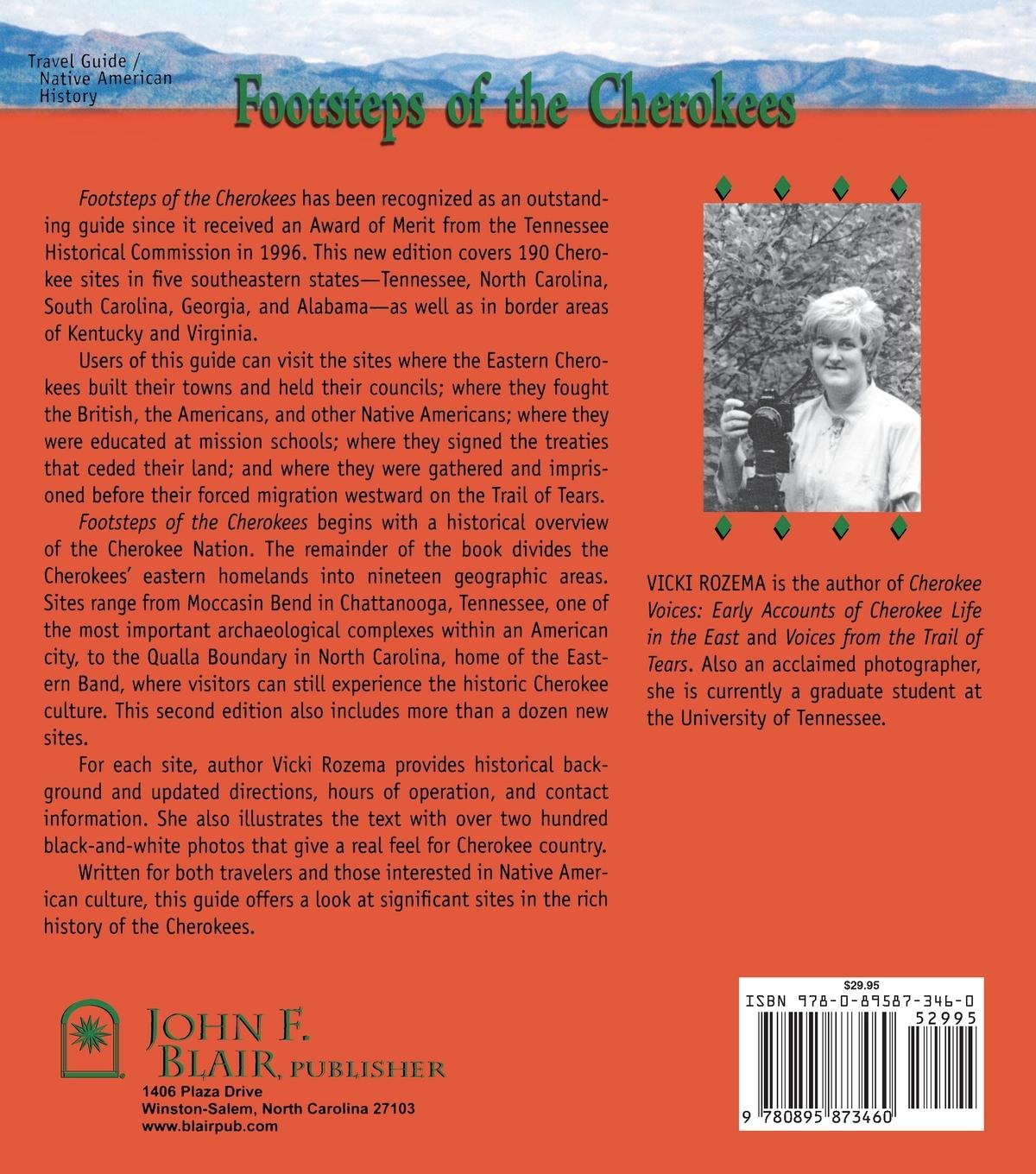 Rückseitencover Footsteps of the Cherokees