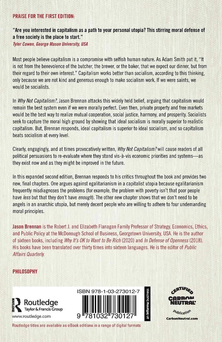 Rückseitencover Why Not Capitalism?