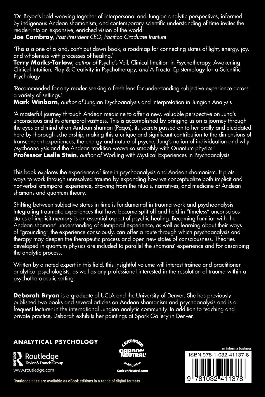 Rückseitencover Time and Trauma in Analytical Psychology and Psychotherapy