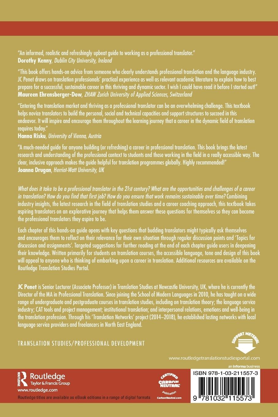 Rückseitencover Working as a Professional Translator