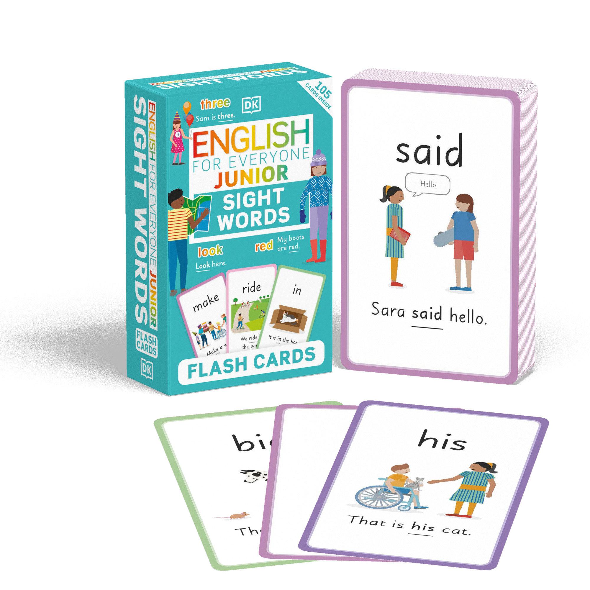 Vorderes Coverbild English for Everyone Junior Sight Words Flash Cards