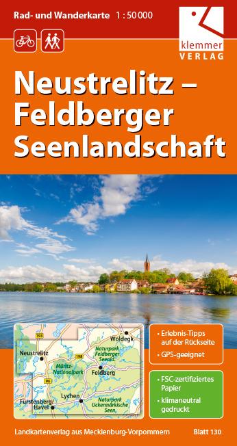 Vorderes Coverbild Rad- und Wanderkarte Neustrelitz - Feldberger Seenlandschaft 1 : 50 000