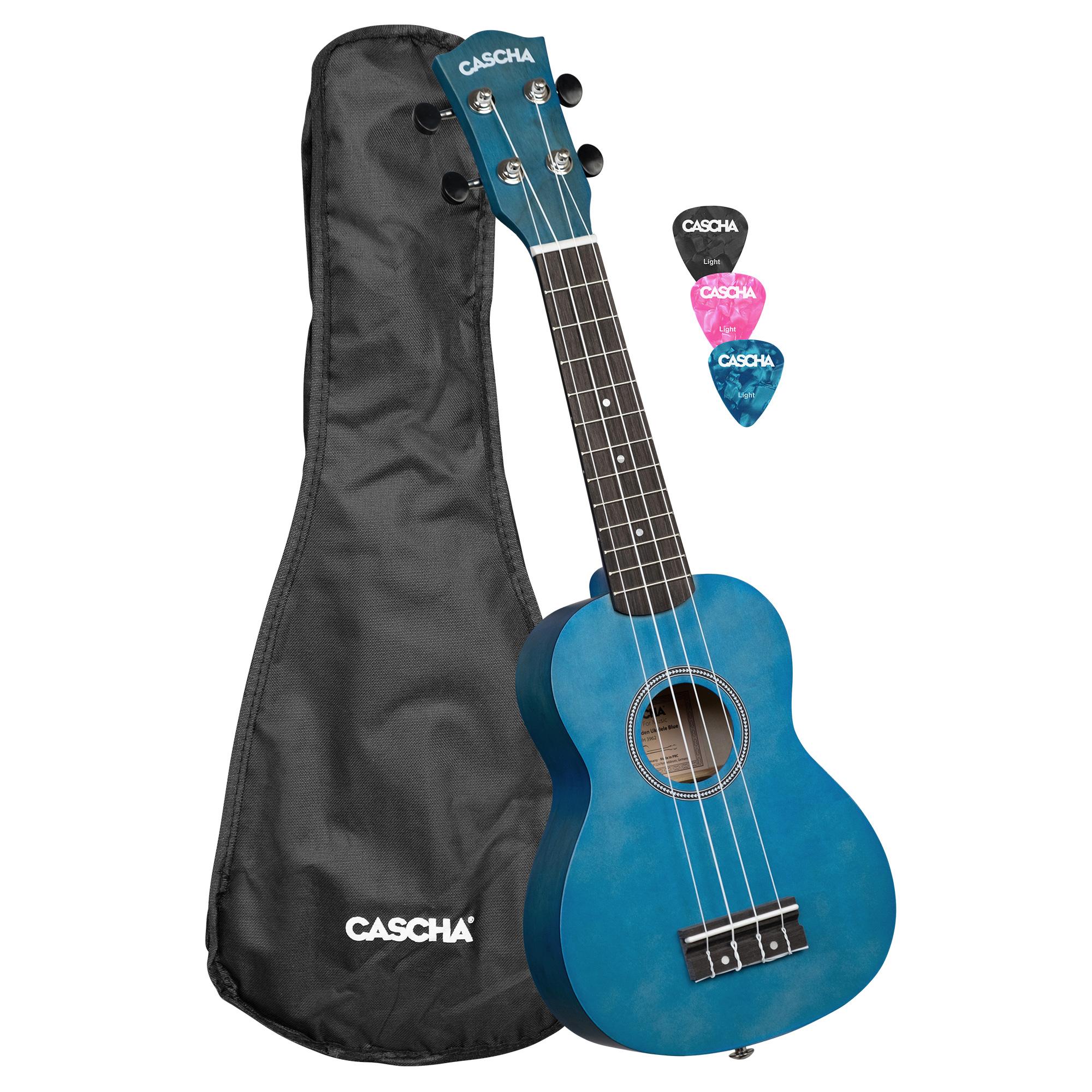 Vorderes Coverbild Soprano Ukulele Linden Blue (incl. Bag unpadded, 3 Picks)