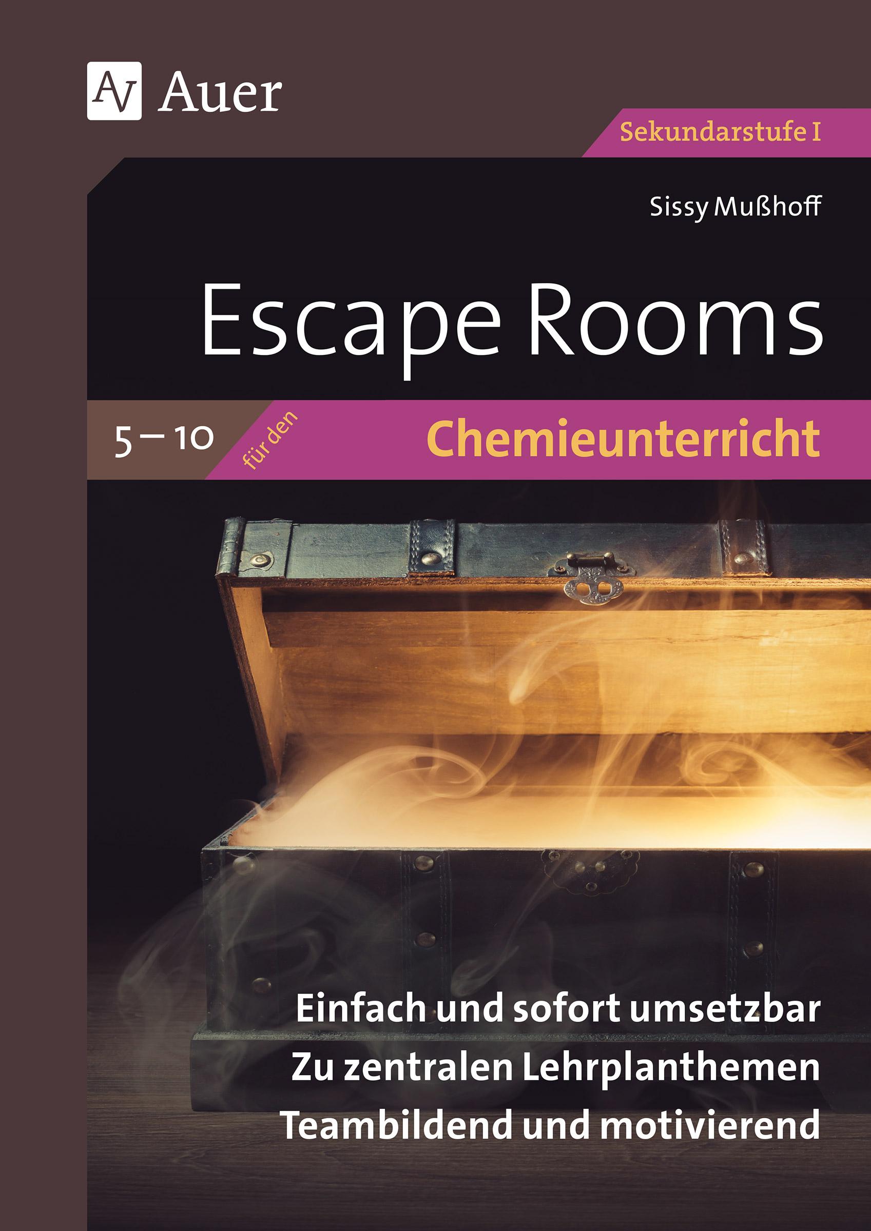 Vorderes Coverbild Escape Rooms für den Chemieunterricht  5- 10