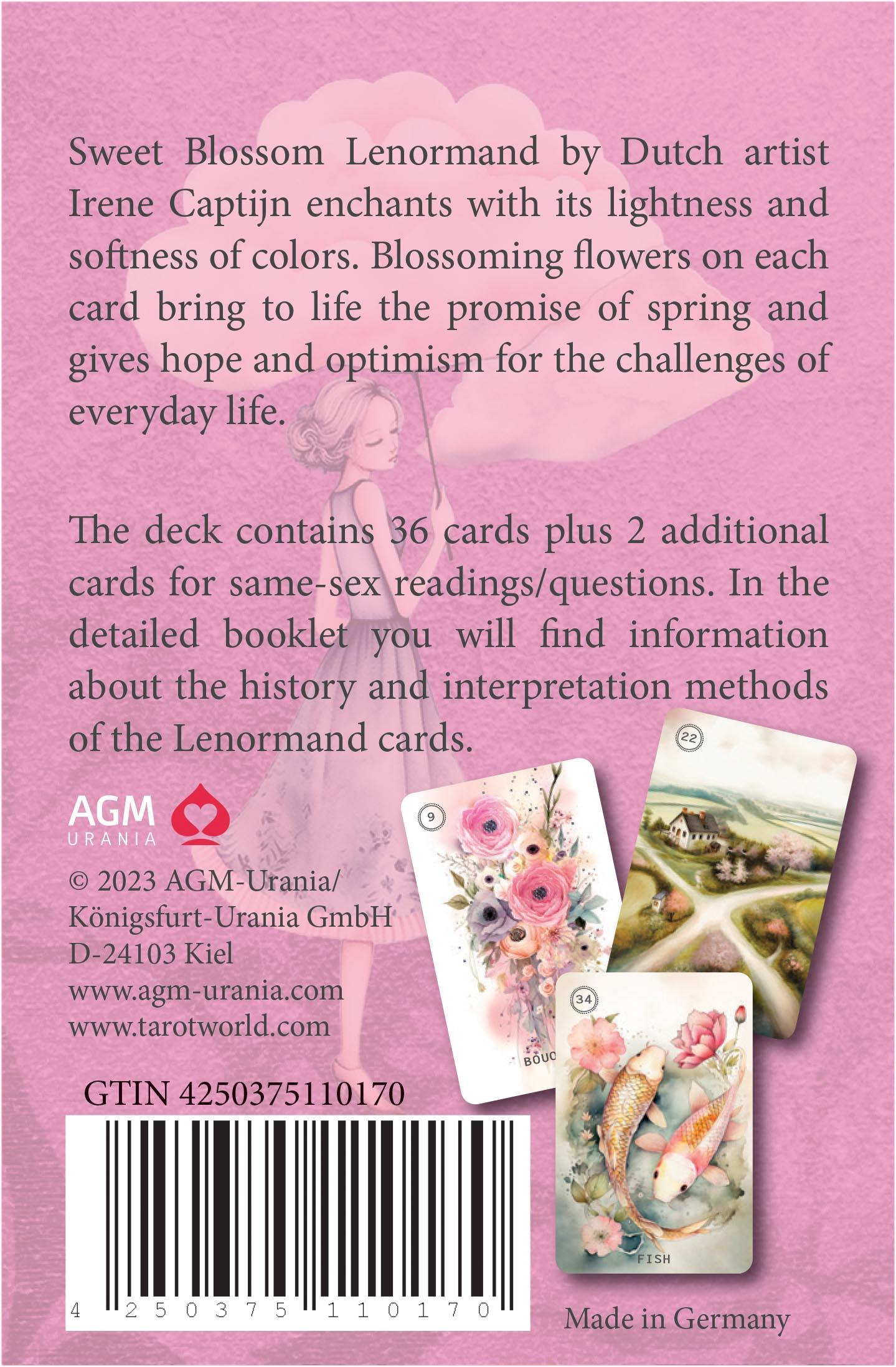Rückseitencover Sweet Blossom Lenormand GB (English)