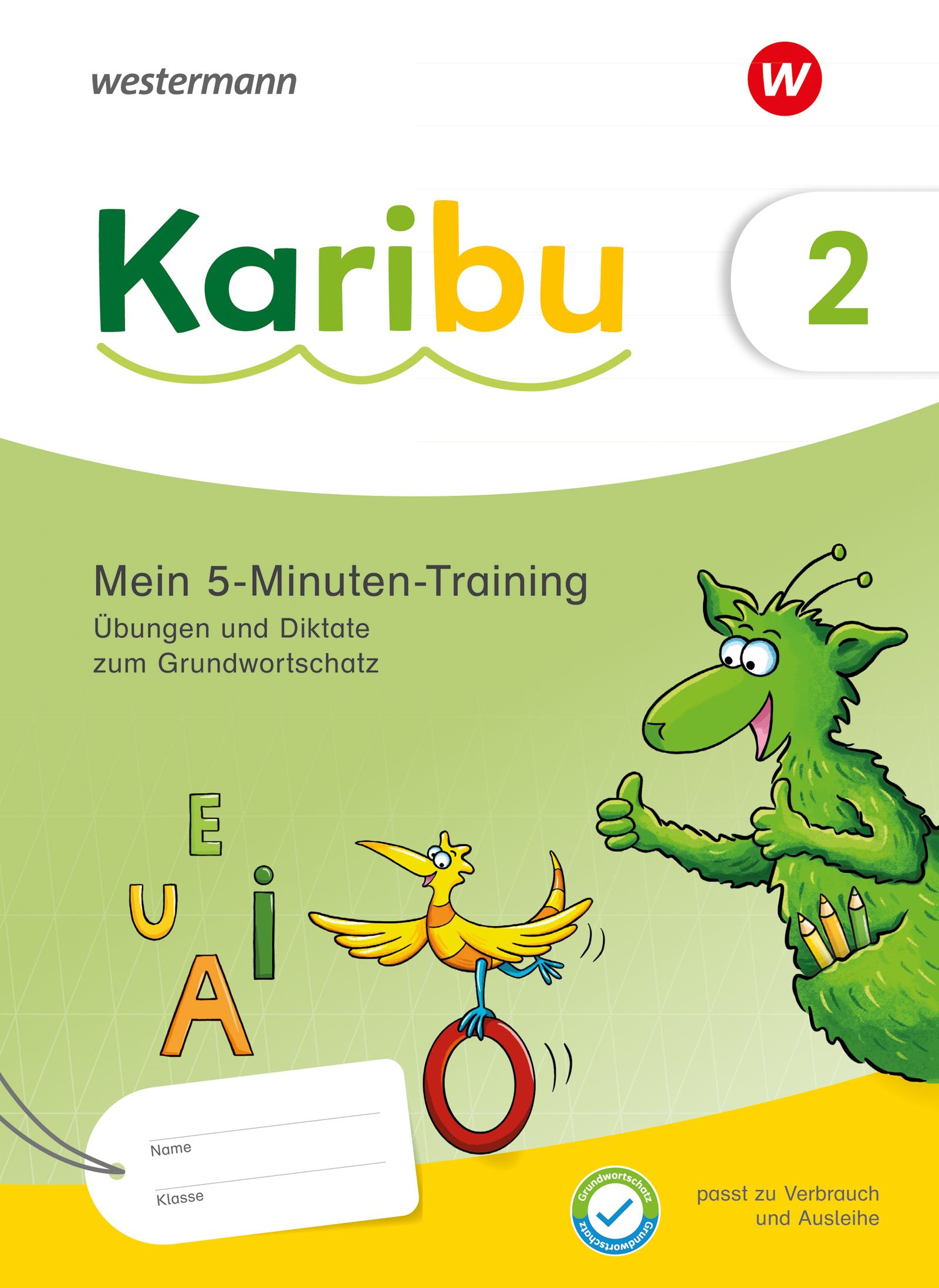 Vorderes Coverbild Karibu 2. Mein 5-Minuten-Training: Übungen und Diktate zum Grundwortschatz