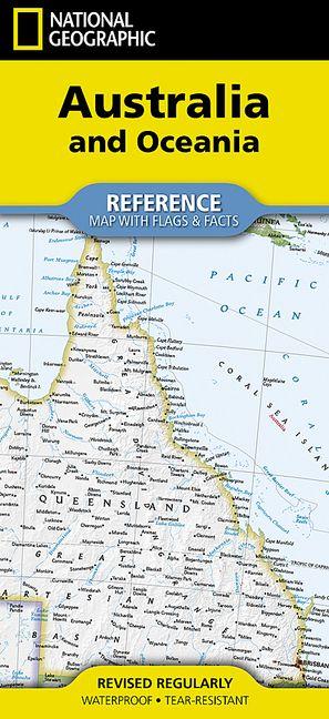 Vorderes Coverbild National Geographic Australia and Oceania Map (Folded with Flags and Facts)