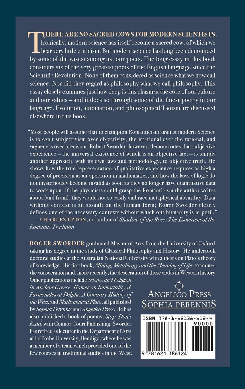 Rückseitencover The Romantic Attack on Modern Science in England and America and Other Essays