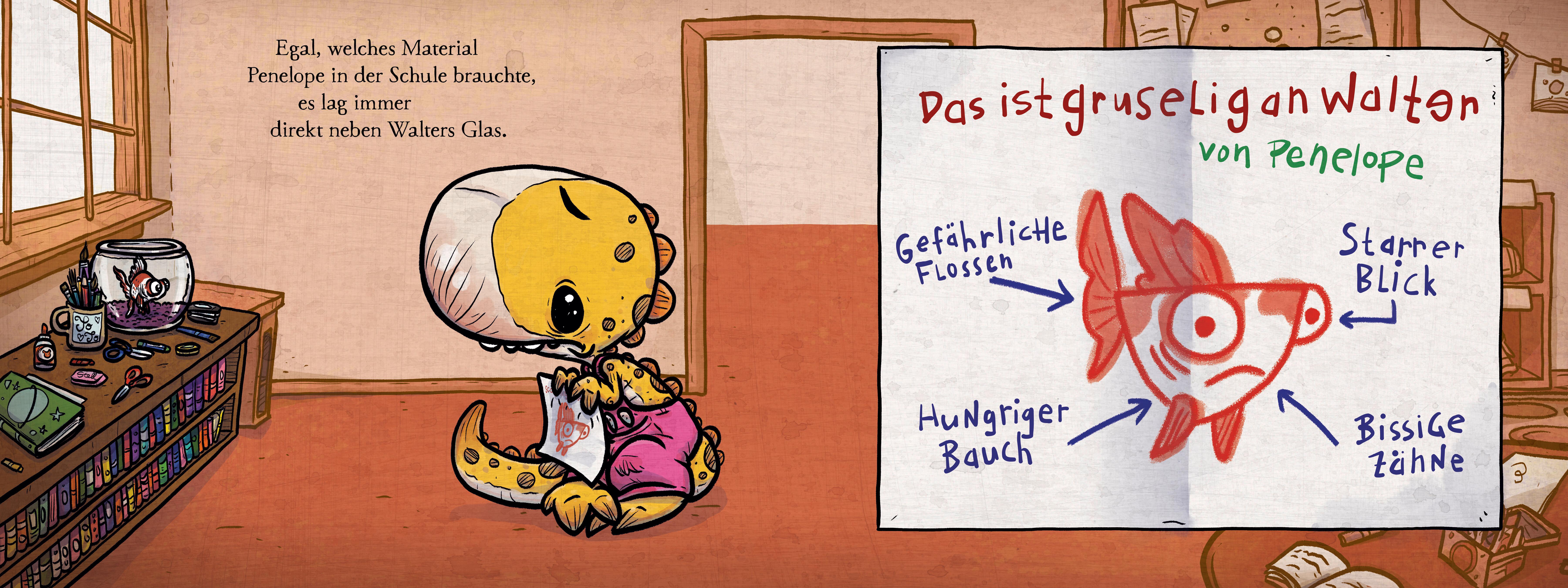 Beispielinhalt (Bild) Wir betreuen unseren Klassenfisch - Band 3 der Penelope-Reihe