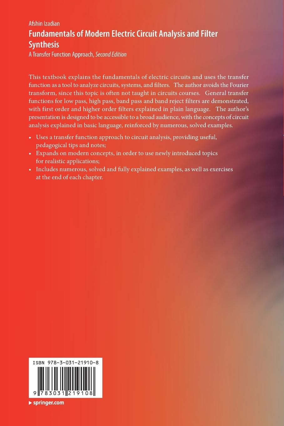 Rückseitencover Fundamentals of Modern Electric Circuit Analysis and Filter Synthesis
