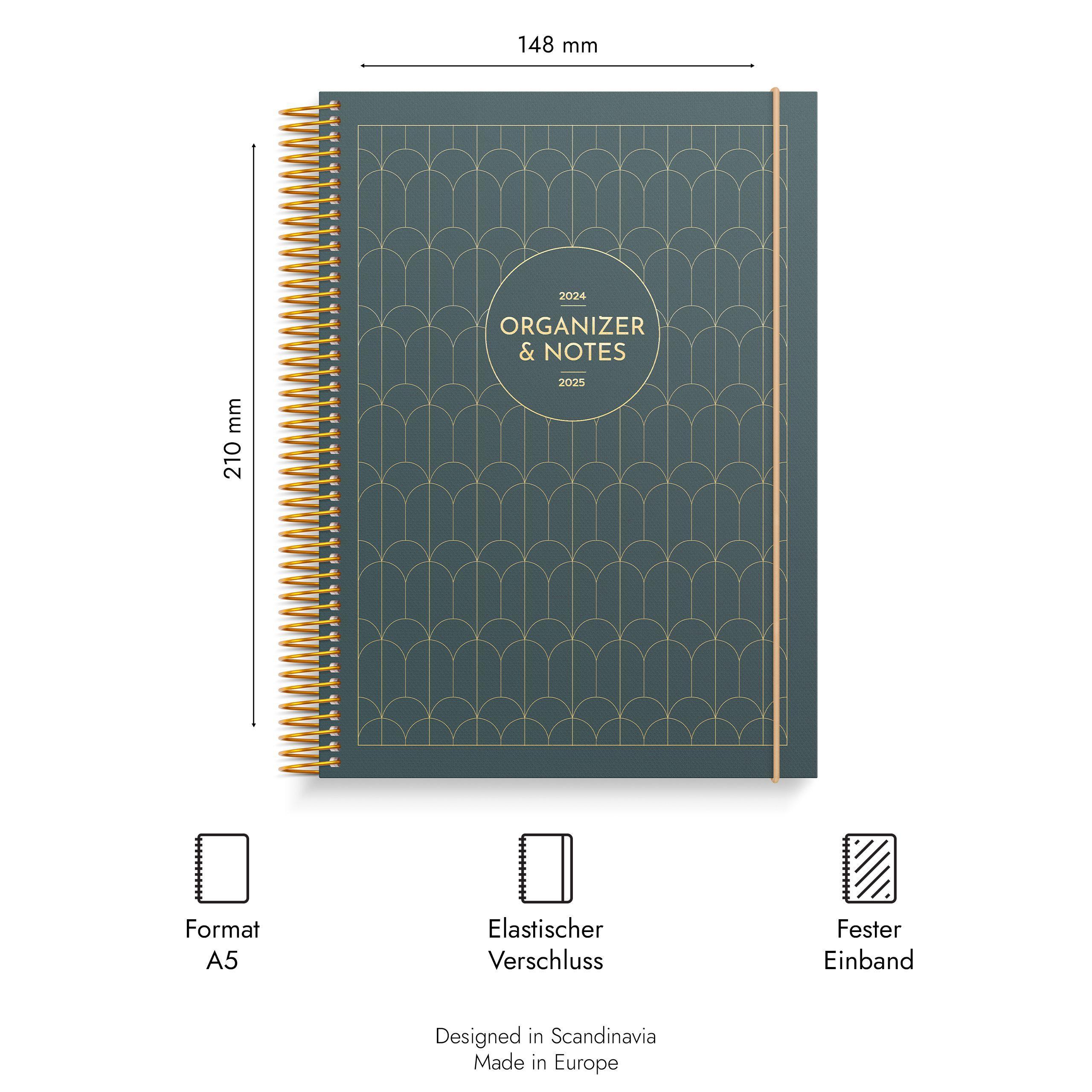 Beispielinhalt (Bild) Burde Organizer & Notes Schülerkalender 2024/2025