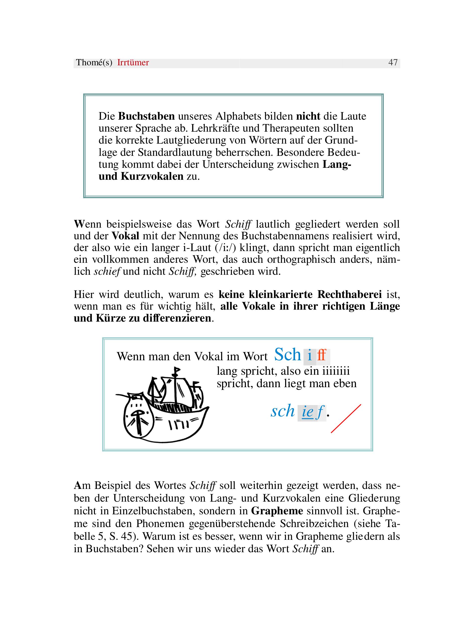 Beispielinhalt (Bild) ABC und andere Irrtümer über Orthographie, Rechtschreiben, LRS/Legasthenie